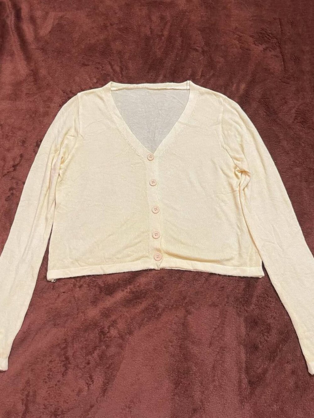 Light Yellow Button Cardigan
